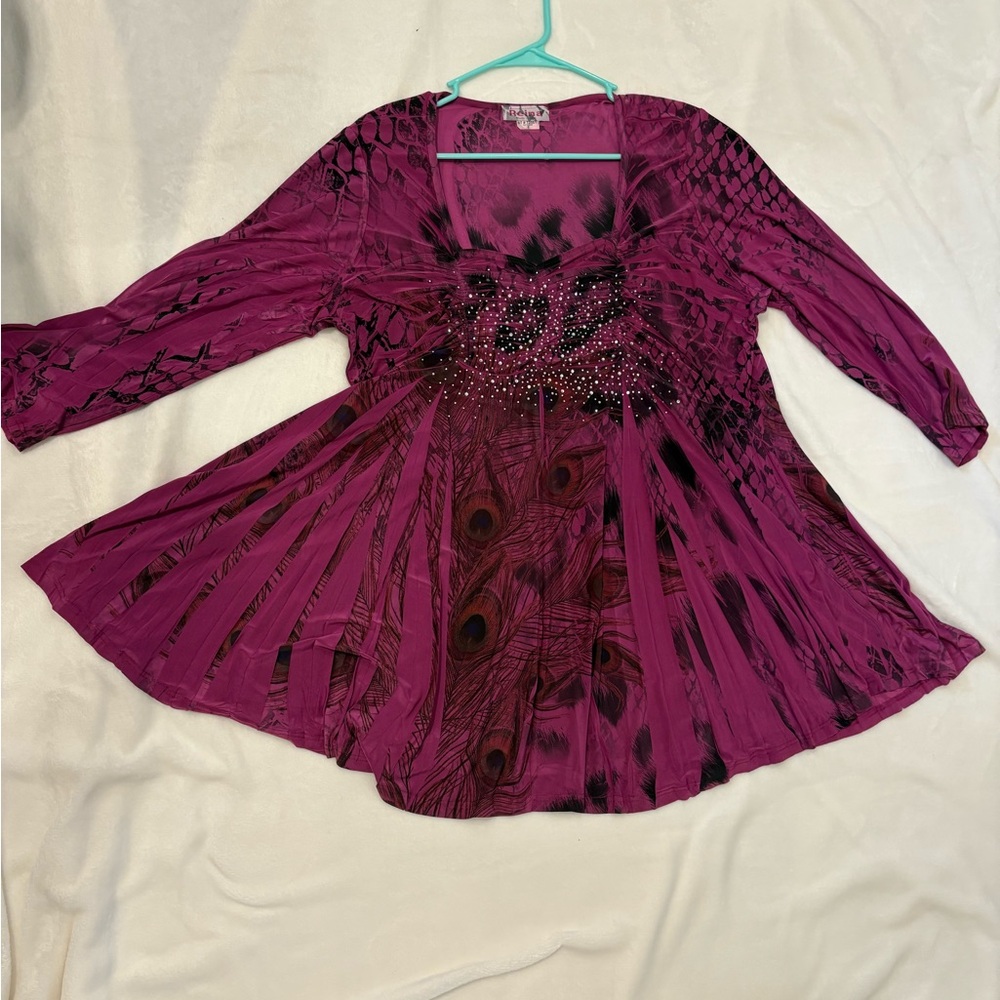 EUC fits like a 2x Elegant Women's Pink Top